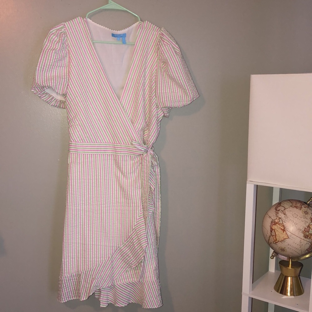 Draper James Women’s Puff Sleeve Wrap Dress - Picture 6 of 8
